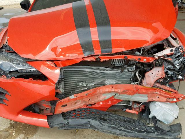 JF1ZNAA10H8707933 - 2017 TOYOTA 86 BASE ORANGE photo 7