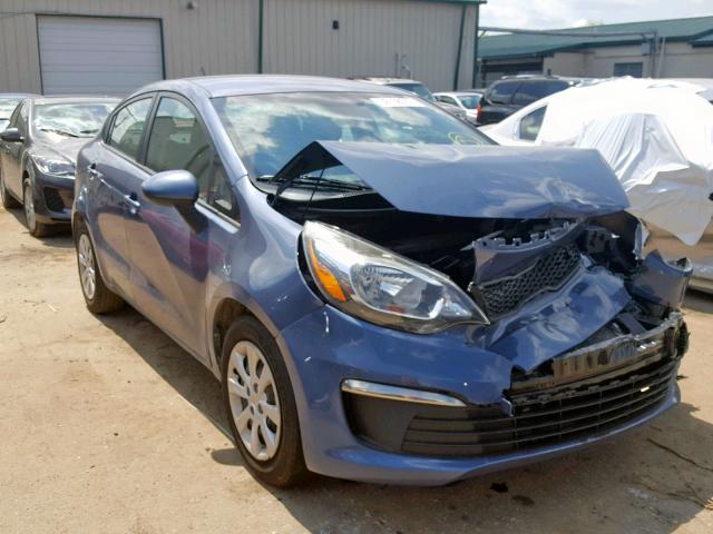 KNADM4A35G6559229 - 2016 KIA RIO LX BLUE photo 1