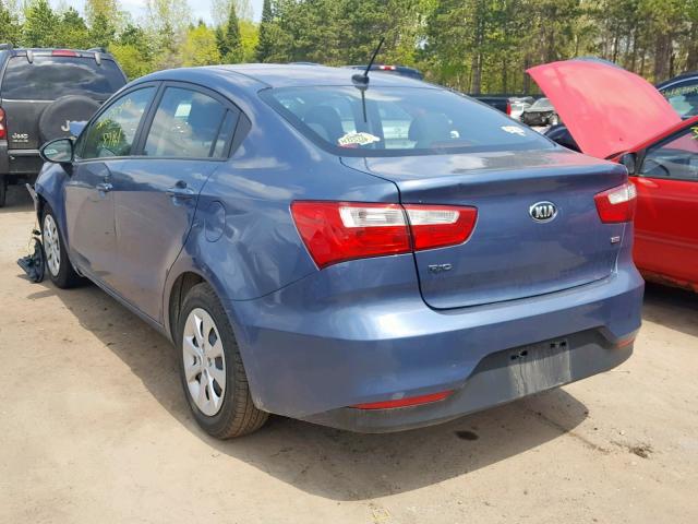 KNADM4A35G6559229 - 2016 KIA RIO LX BLUE photo 3