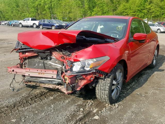 1HGCS12809A011931 - 2009 HONDA ACCORD EXL RED photo 2