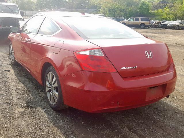 1HGCS12809A011931 - 2009 HONDA ACCORD EXL RED photo 3