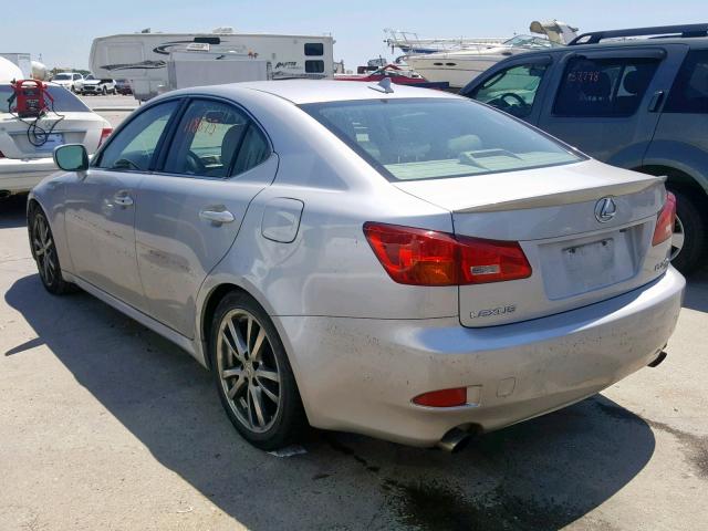 JTHBK262582071006 - 2008 LEXUS IS 250 SILVER photo 3