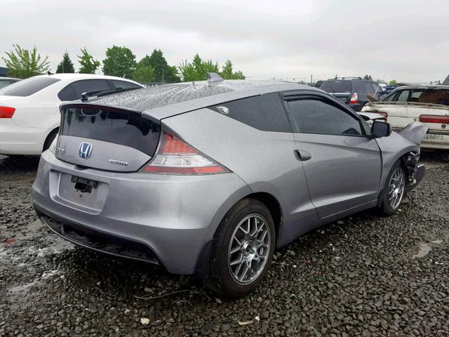 JHMZF1C42BS007872 - 2011 HONDA CR-Z SILVER photo 4