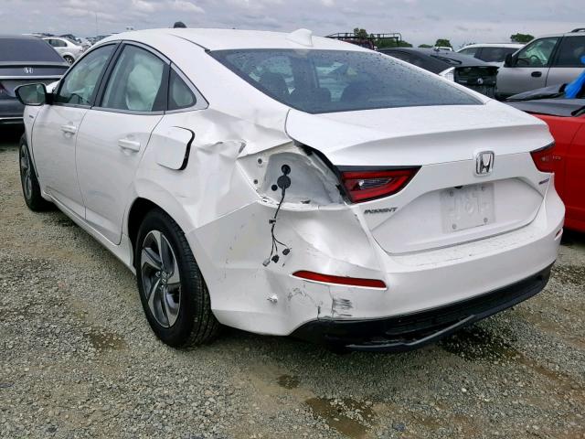 19XZE4F19KE010777 - 2019 HONDA INSIGHT LX WHITE photo 3