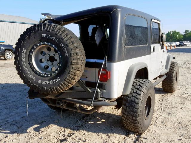 1J4FA44S26P712174 - 2006 JEEP WRANGLER / SILVER photo 4