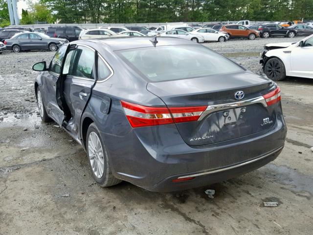 4T1BD1EB4DU014670 - 2013 TOYOTA AVALON HYB GRAY photo 3