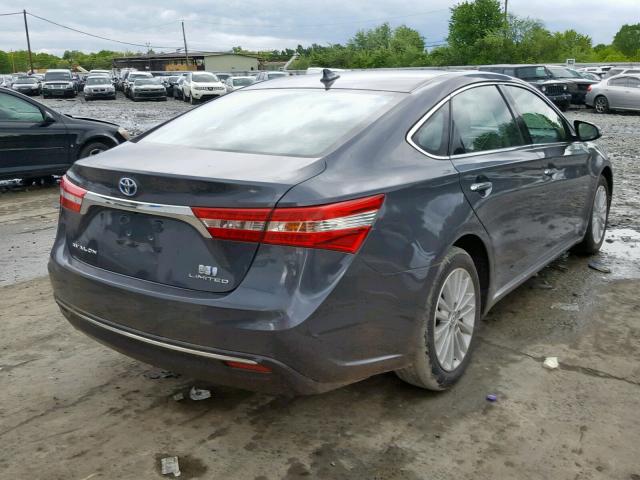 4T1BD1EB4DU014670 - 2013 TOYOTA AVALON HYB GRAY photo 4