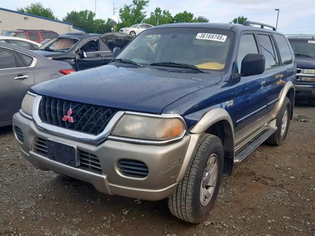 JA4MT31H91P039722 - 2001 MITSUBISHI MONTERO SP BLUE photo 2