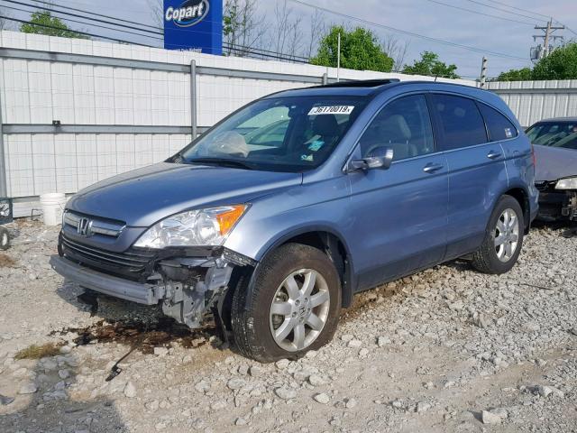 JHLRE48739C020243 - 2009 HONDA CR-V EXL BLUE photo 2