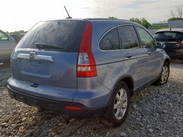 JHLRE48739C020243 - 2009 HONDA CR-V EXL BLUE photo 4