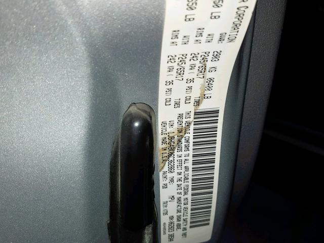 1J8HG48K06C362860 - 2006 JEEP COMMANDER 银色 照片 10