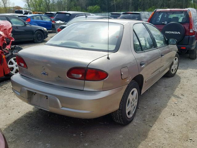 1G1JF524327215438 - 2002 CHEVROLET CAVALIER L TAN photo 4