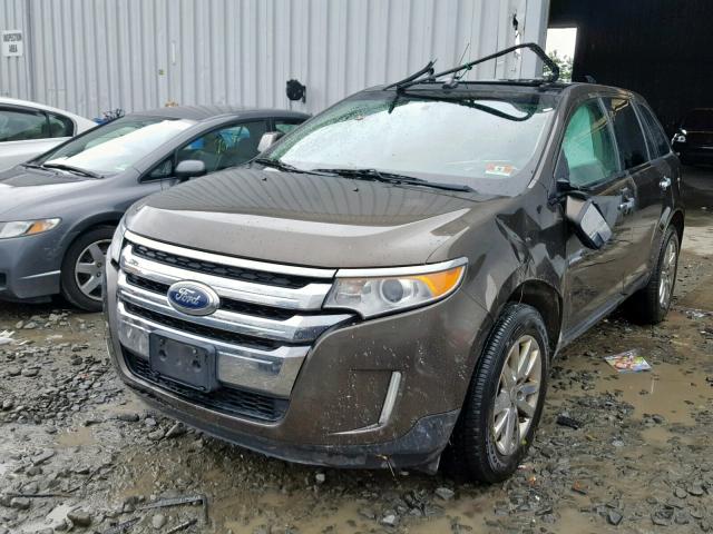 2FMDK3JC8BBA21584 - 2011 FORD EDGE SEL BROWN photo 2