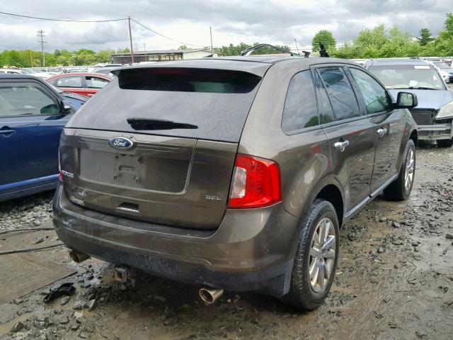 2FMDK3JC8BBA21584 - 2011 FORD EDGE SEL BROWN photo 4