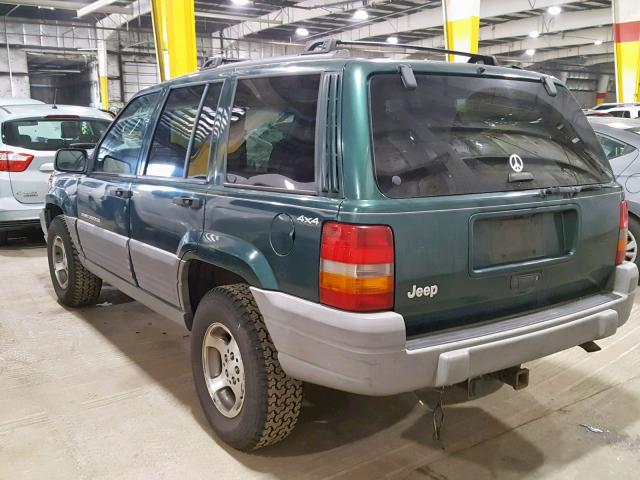 1J4GZ58S0VC757729 - 1997 JEEP GRAND CHER GREEN photo 3