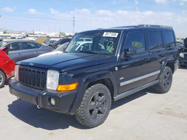 1J8HG48N36C286027 - 2006 JEEP COMMANDER BLACK photo 2