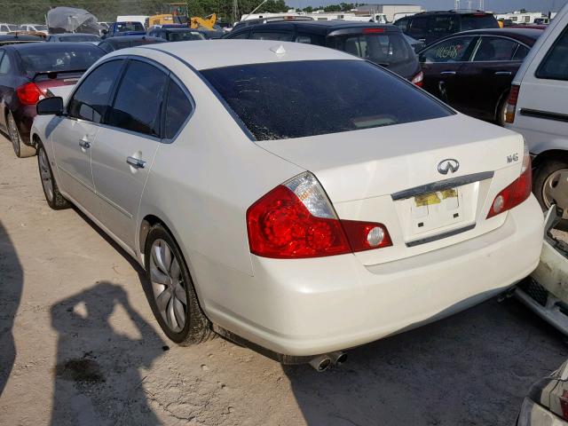 JNKBY01E06M205149 - 2006 INFINITI M45 BASE WHITE photo 3