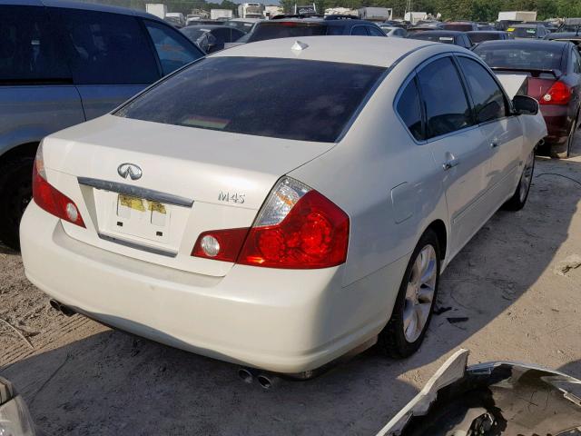 JNKBY01E06M205149 - 2006 INFINITI M45 BASE WHITE photo 4