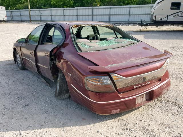 1G2HX54K314185991 - 2001 PONTIAC BONNEVILLE BURGUNDY photo 3