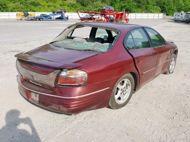 1G2HX54K314185991 - 2001 PONTIAC BONNEVILLE BURGUNDY photo 4