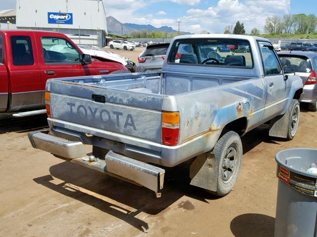 JT4RN63A9J0225311 - 1988 TOYOTA PICKUP RN6 BLUE photo 4