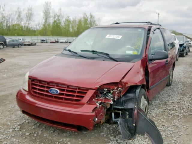 2FMZA51634BA33403 - 2004 FORD FREESTAR S RED photo 2