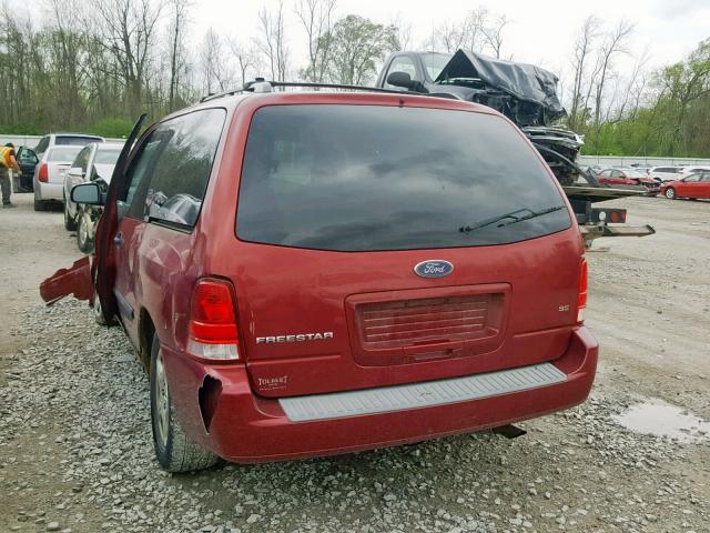 2FMZA51634BA33403 - 2004 FORD FREESTAR S RED photo 3