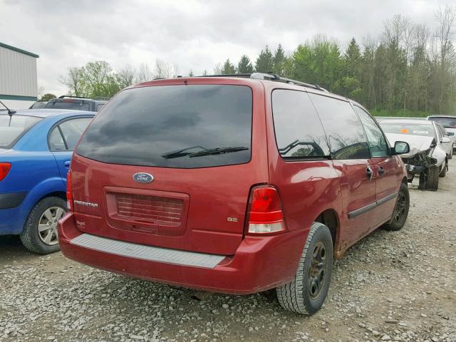 2FMZA51634BA33403 - 2004 FORD FREESTAR S RED photo 4