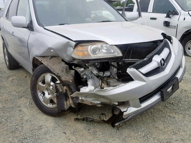 2HNYD18255H552612 - 2005 ACURA MDX SILVER photo 9