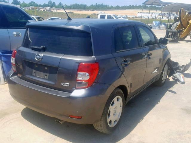 JTKKUPB49D1029463 - 2013 TOYOTA SCION XD GRAY photo 4