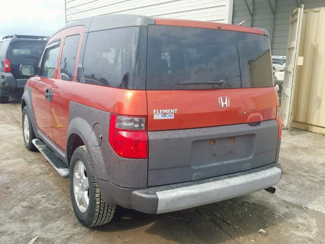 5J6YH27684L029567 - 2004 HONDA ELEMENT EX ORANGE photo 3