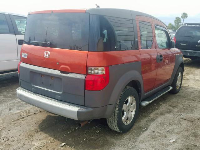 5J6YH27684L029567 - 2004 HONDA ELEMENT EX ORANGE photo 4