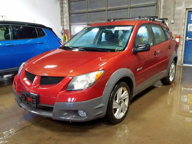 5Y2SN64L93Z411706 - 2003 PONTIAC VIBE GT RED photo 2