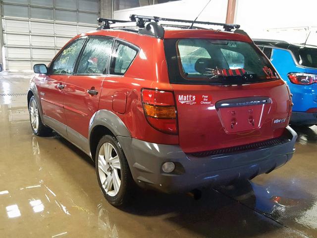 5Y2SN64L93Z411706 - 2003 PONTIAC VIBE GT RED photo 3