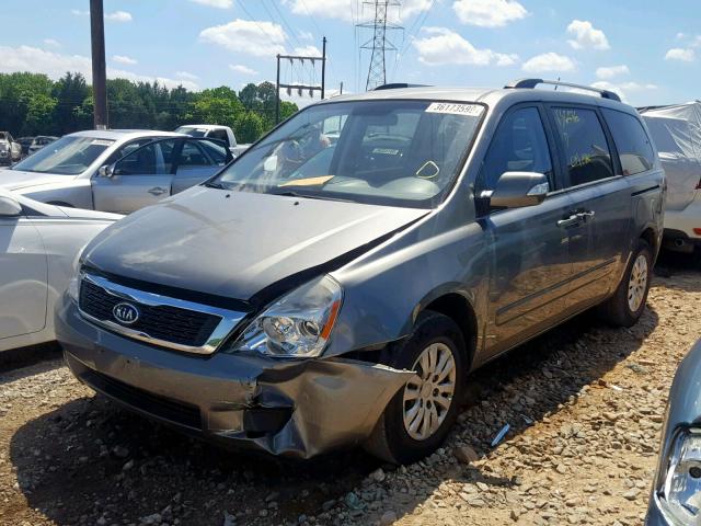 KNDMG4C72C6428540 - 2012 KIA SEDONA LX GRAY photo 2