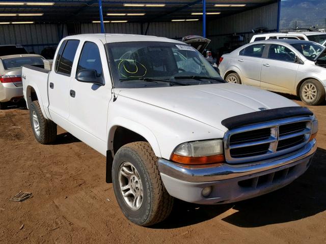 1D7HG48N14S609054 - 2004 DODGE DAKOTA QUA WHITE photo 1