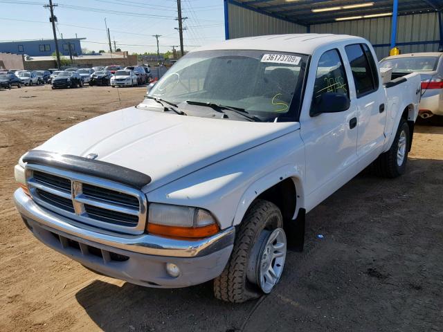 1D7HG48N14S609054 - 2004 DODGE DAKOTA QUA WHITE photo 2