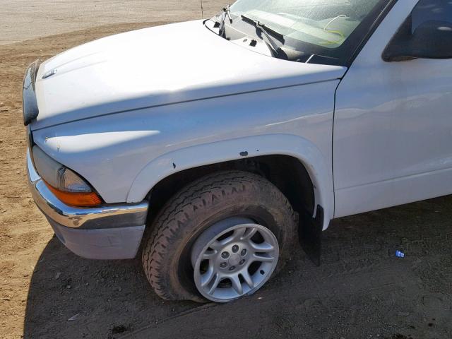 1D7HG48N14S609054 - 2004 DODGE DAKOTA QUA WHITE photo 9