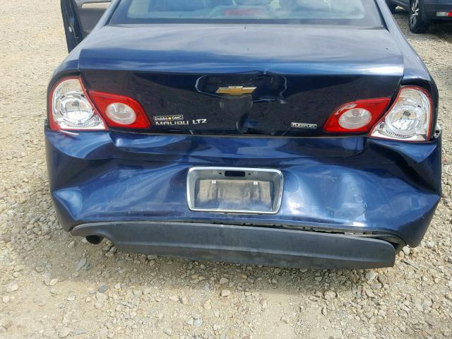 1G1ZE5EU5BF374761 - 2011 CHEVROLET MALIBU LTZ ლურჯი ფოტო 9