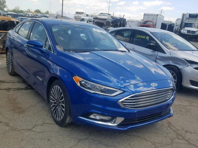 3FA6P0RUXJR219034 - 2018 FORD FUSION TIT BLUE photo 1