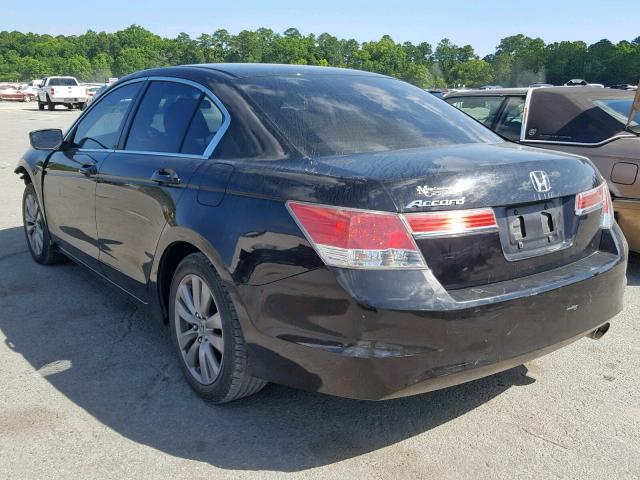 1HGCP2F77BA105352 - 2011 HONDA ACCORD EX BLACK photo 3