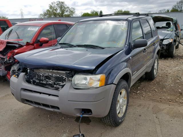 1FMYU04142KC90885 - 2002 FORD ESCAPE XLT BLUE photo 2