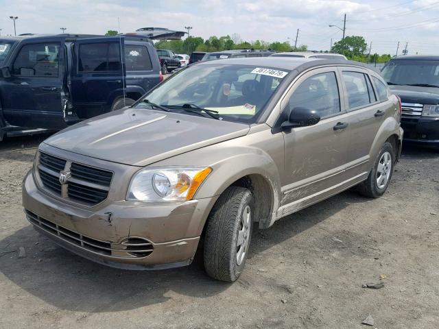 1B3HB28B28D694968 - 2008 DODGE CALIBER BROWN photo 2