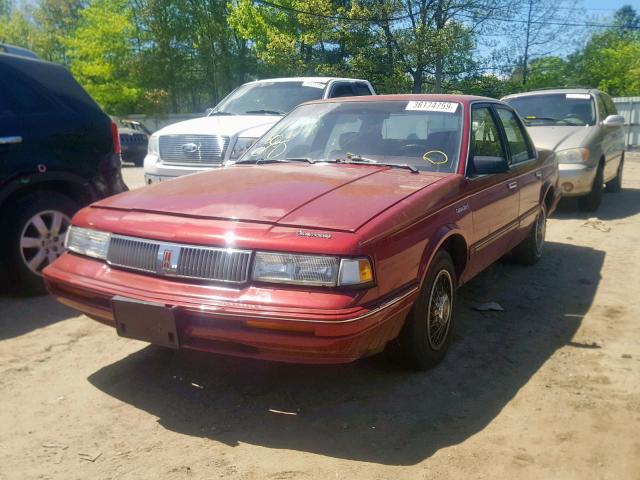 1G3AG55N7P6373237 - 1993 OLDSMOBILE CUTLASS CI RED photo 2