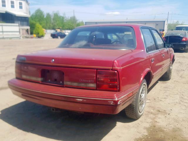 1G3AG55N7P6373237 - 1993 OLDSMOBILE CUTLASS CI RED photo 4