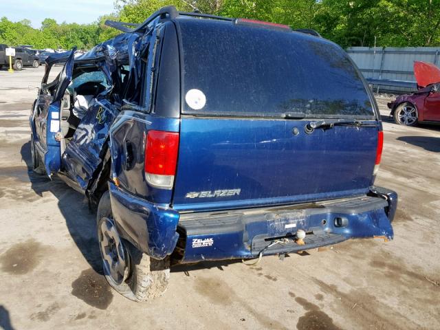 1GNDT13X64K111659 - 2004 CHEVROLET BLAZER BLUE photo 3