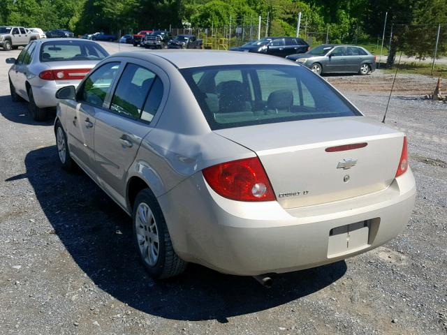 1G1AT58H797217691 - 2009 CHEVROLET COBALT LT TAN photo 3