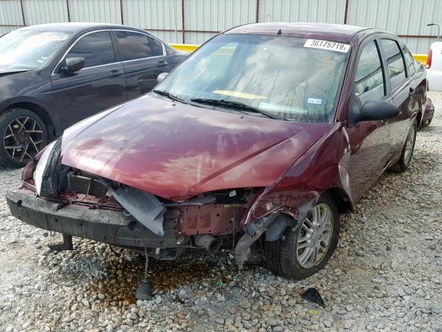 1FAFP34N37W347039 - 2007 FORD FOCUS ZX4 BURGUNDY photo 2