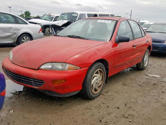 1G1JF524XV7190509 - 1997 CHEVROLET CAVALIER L RED photo 2