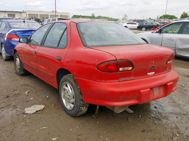 1G1JF524XV7190509 - 1997 CHEVROLET CAVALIER L RED photo 3